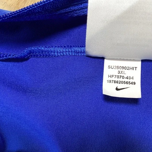 Men's Nike Coaches 1/4 Zip Short Sleeved Pull Over Royal/ Orange 3XL Big & Tall - Picture 8 of 10